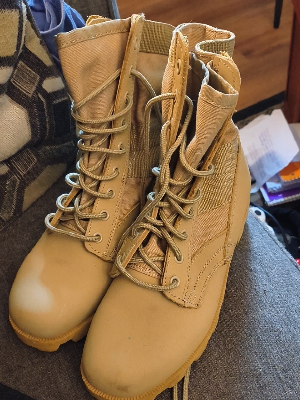 Women’s Tactical Lace-Up Boots in Tan